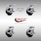 Service Caster 5 Inch SS Glass Filled Nylon Caster Set with Roll Bearings 4 Brake 2 Swivel Lock SCC-SS30S520-GFNR-TLB-BSL-2-TLB-2 - alternate 5